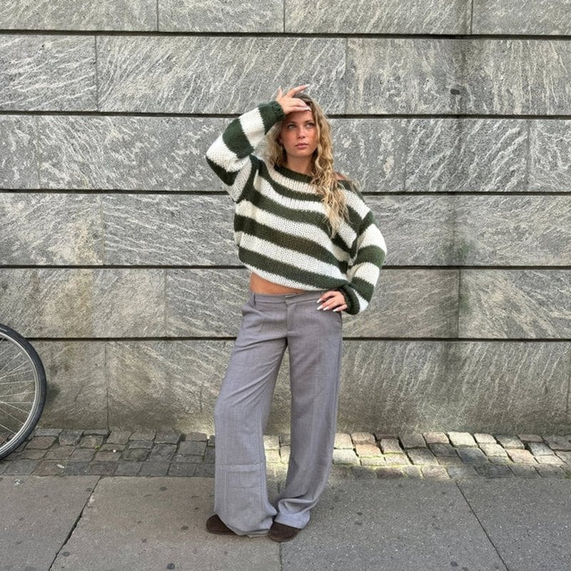 Cassia – Stylish Striped Sweater