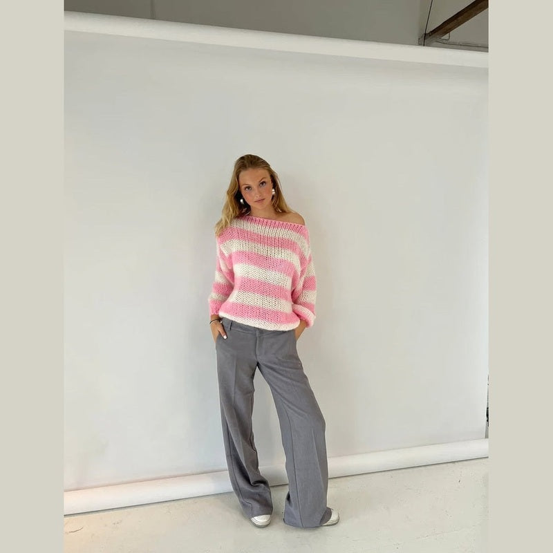 Cassia – Stylish Striped Sweater