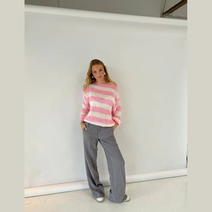 Cassia – Stylish Striped Sweater