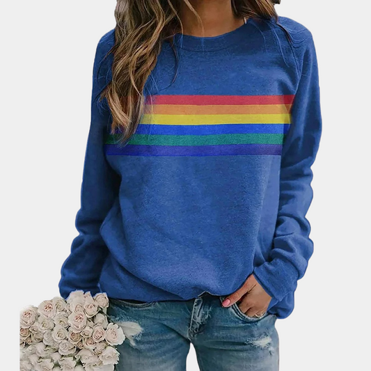 Irelia – Multicolor Stripe Crewneck Pullover