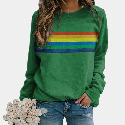 Irelia – Multicolor Stripe Crewneck Pullover