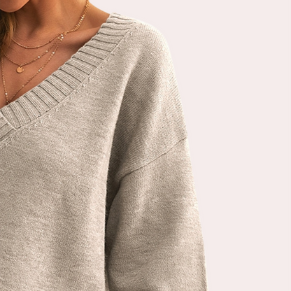 Marisa – V-Neck Knit Sweater