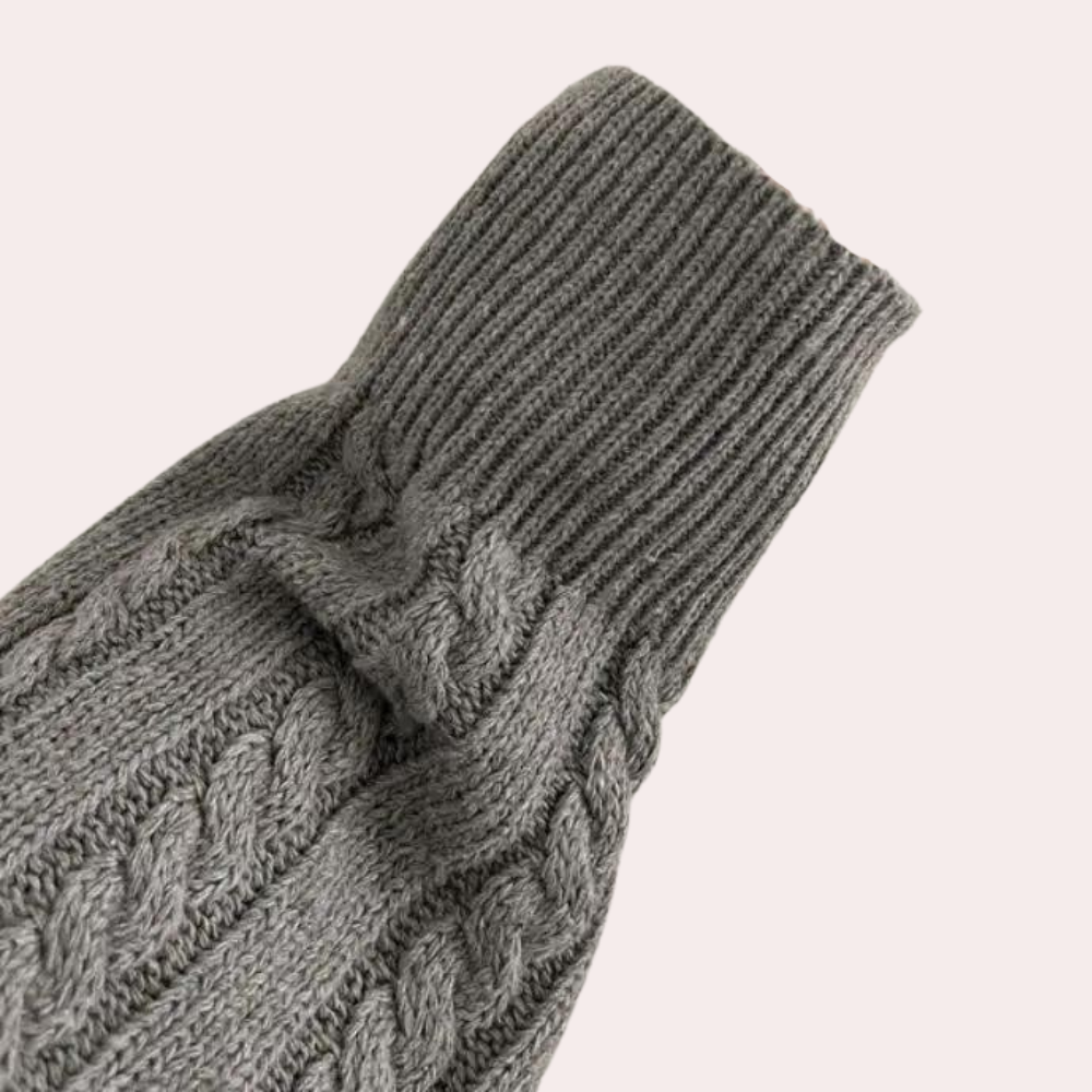 Stella – Cable Knit Zip-Up Sweater