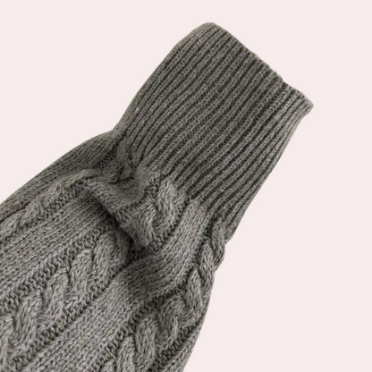 Stella – Cable Knit Zip-Up Sweater