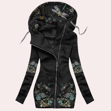 Delilah – Floral Zip-Up Hoodie