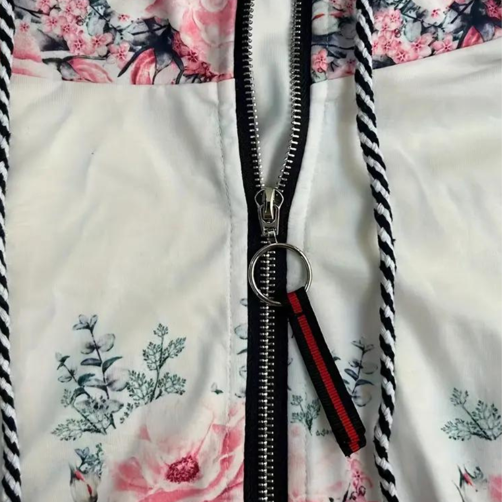 Delilah – Floral Zip-Up Hoodie