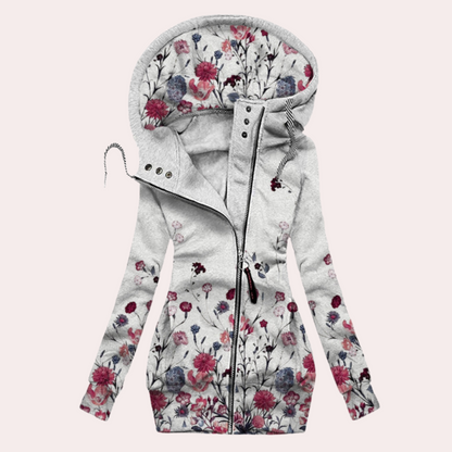 Delilah – Floral Zip-Up Hoodie