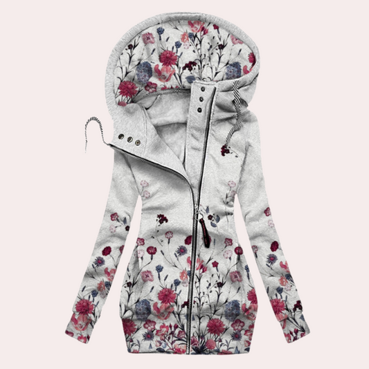 Delilah – Floral Zip-Up Hoodie