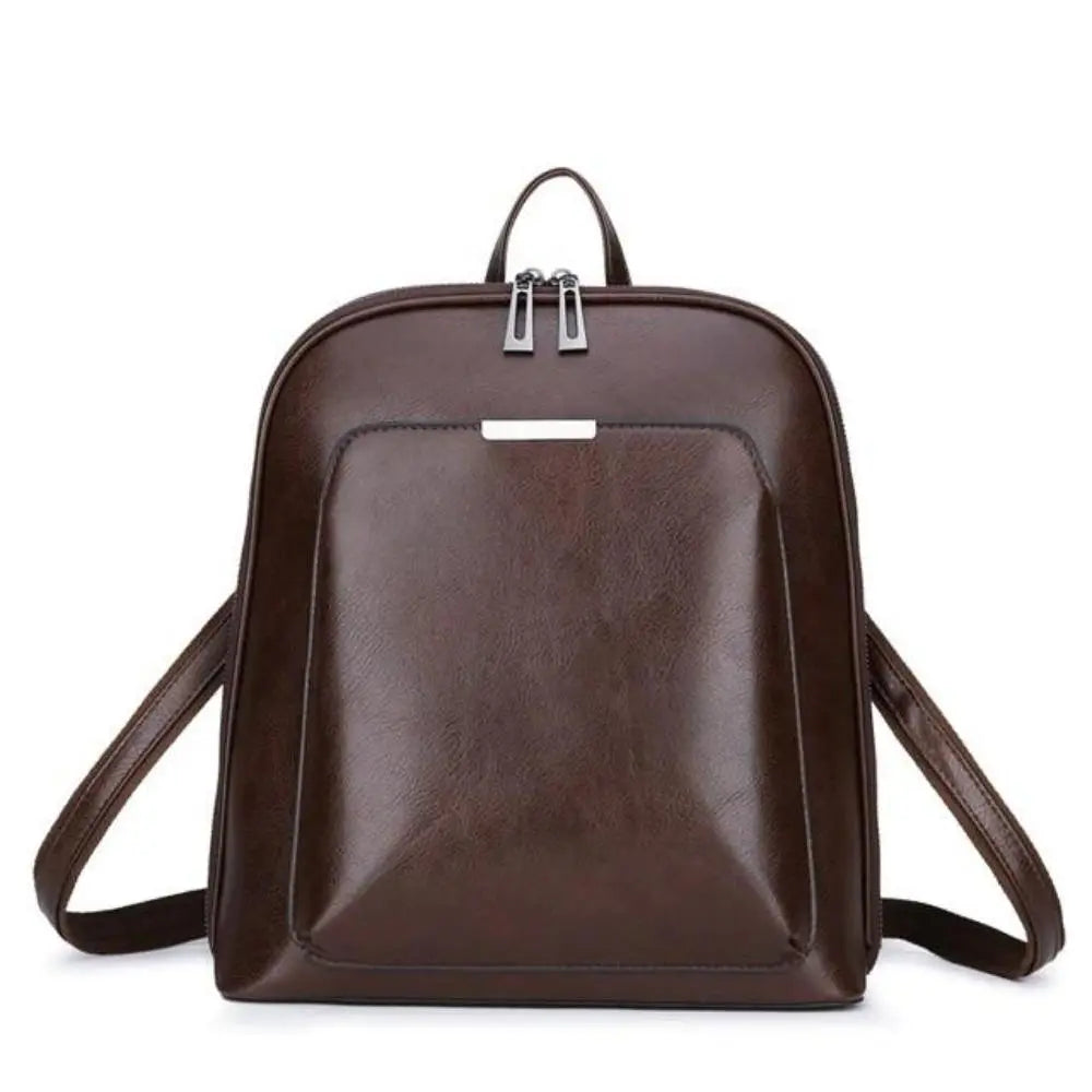 Maeva – Double-Zip Leather Backpack