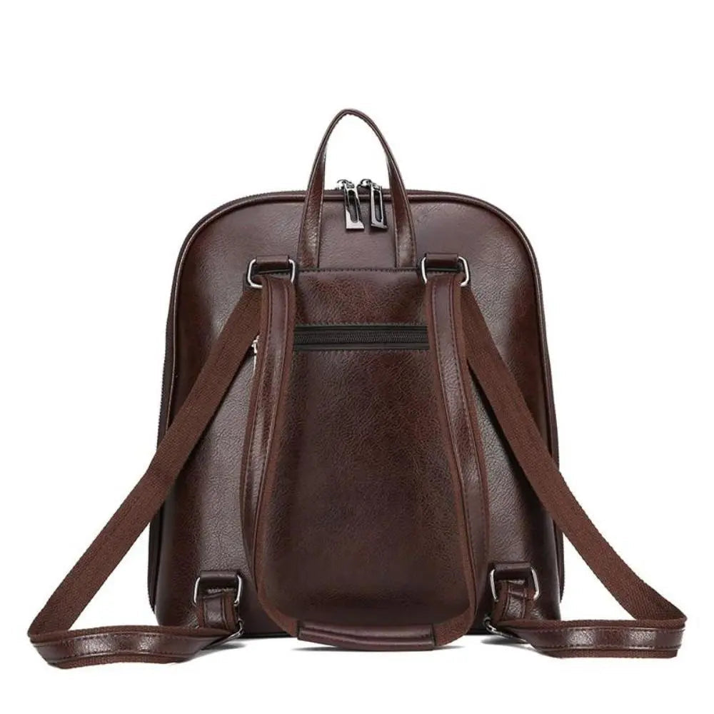 Maeva – Double-Zip Leather Backpack