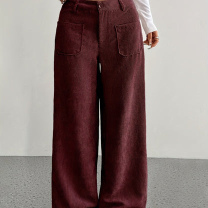 Amira – Corduroy Wide Leg Pants