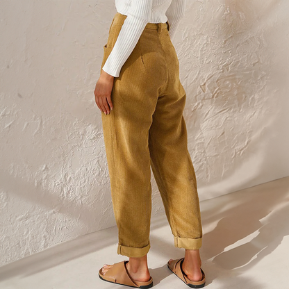 Jazlyn – High Waist Corduroy Pants