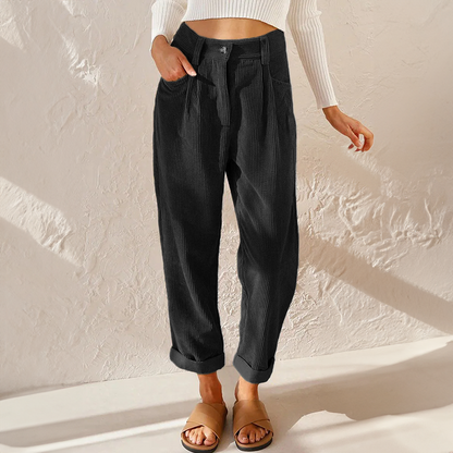 Jazlyn – High Waist Corduroy Pants
