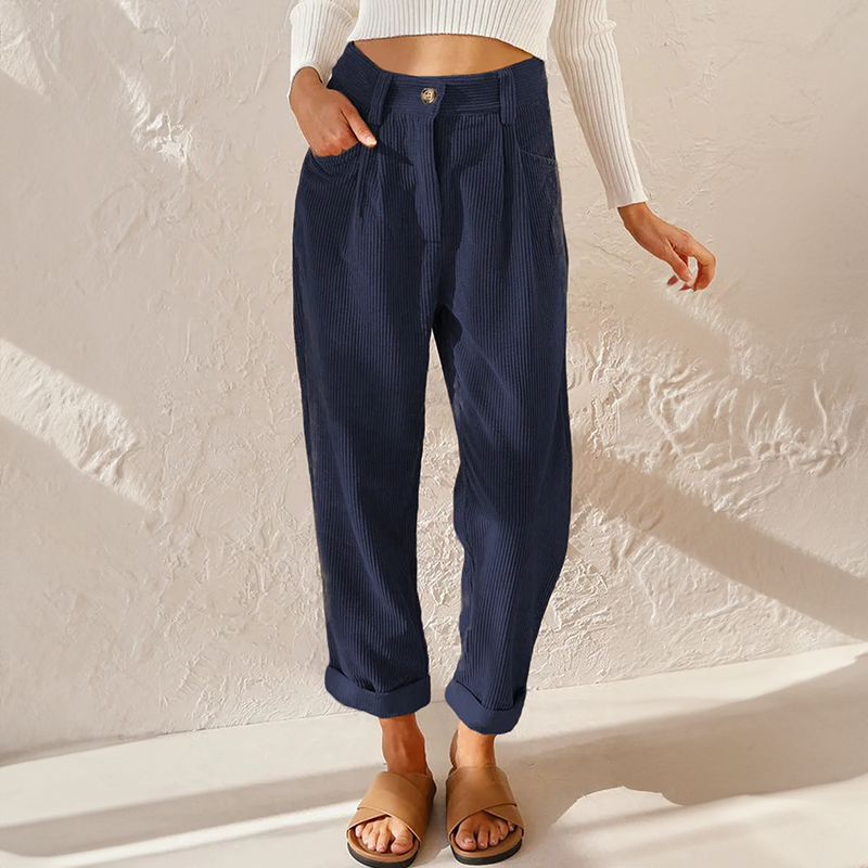 Jazlyn – High Waist Corduroy Pants
