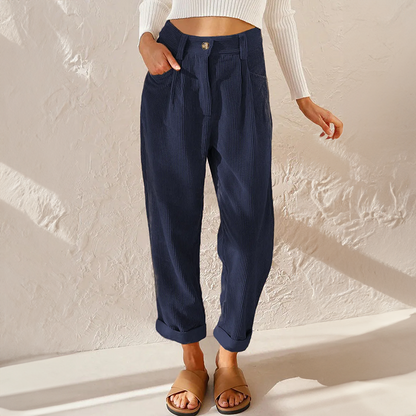 Jazlyn – High Waist Corduroy Pants