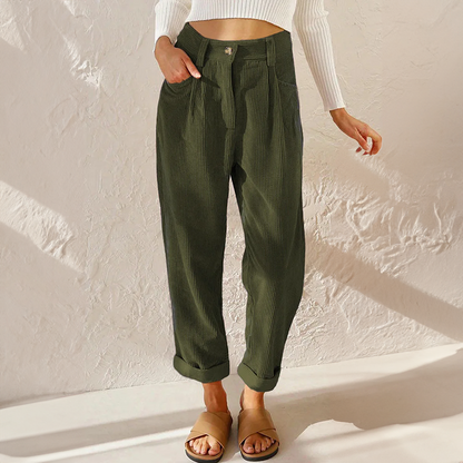 Jazlyn – High Waist Corduroy Pants