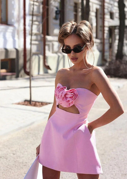 Emmie – Floral Corset Mini Dress