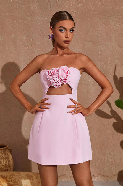 Emmie – Floral Corset Mini Dress