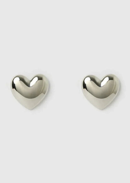 Celine – Dual-Tone Heart Earrings