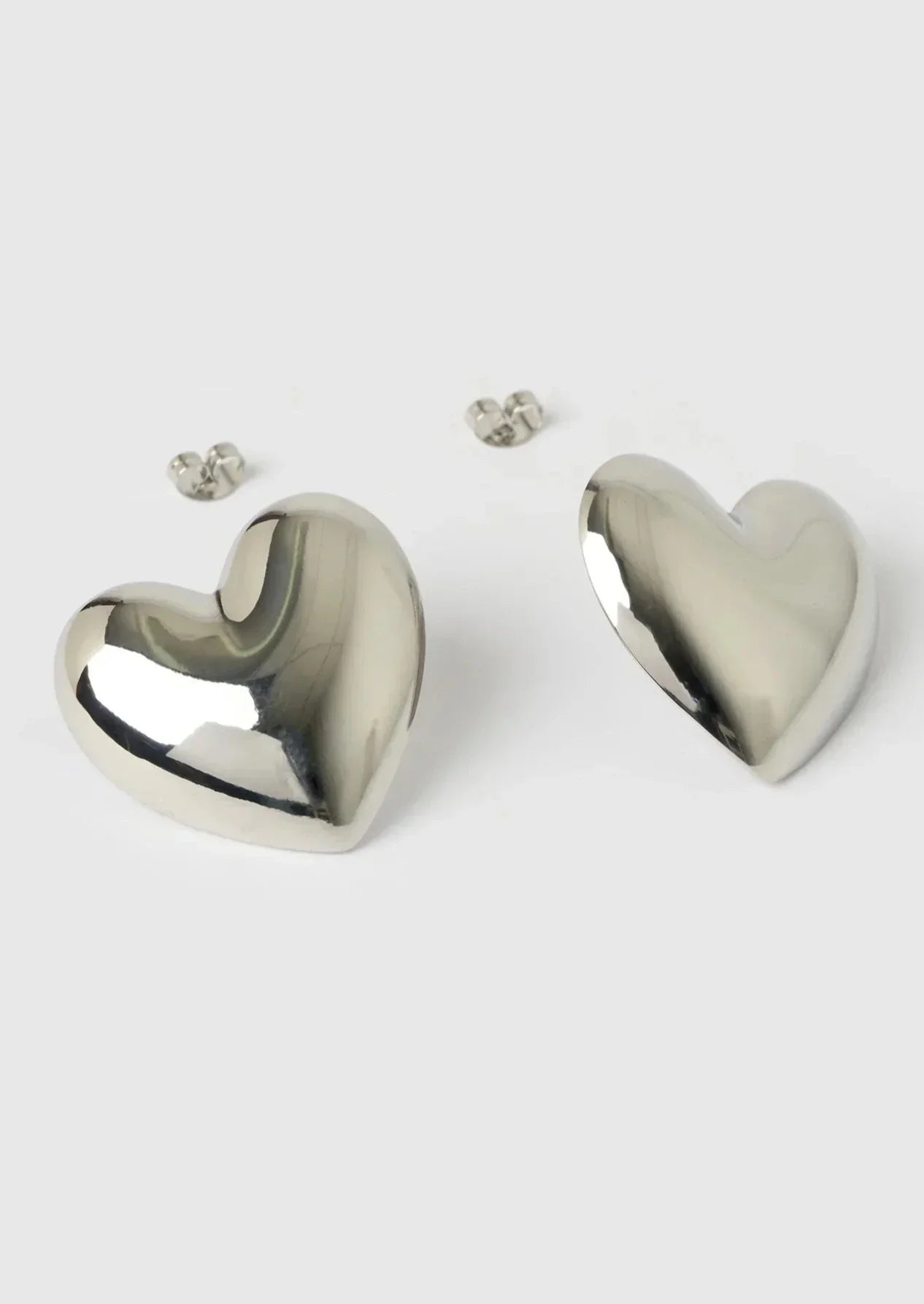 Celine – Dual-Tone Heart Earrings