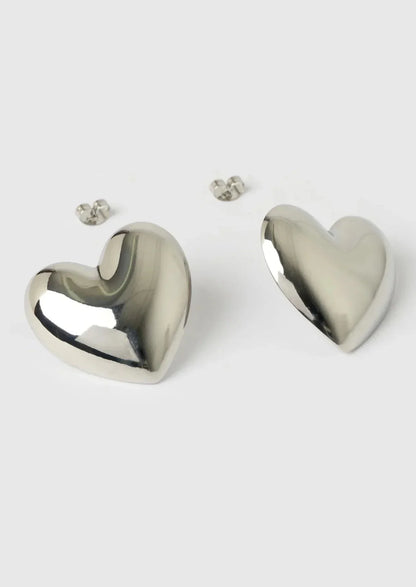 Celine – Dual-Tone Heart Earrings