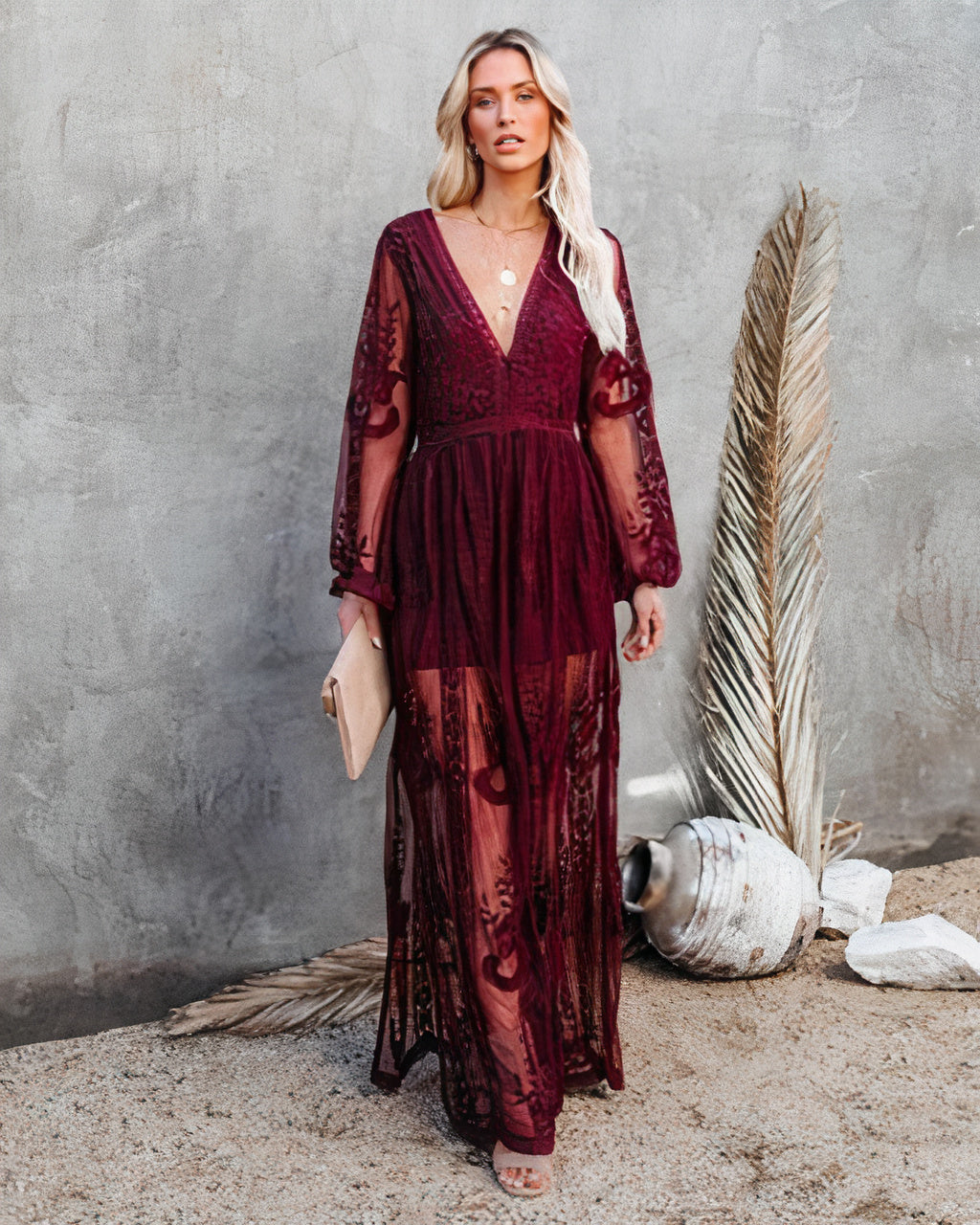 Ellea – Long Lace Maxi Dress