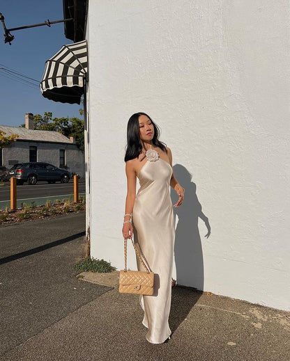 Georgia – Petal Neck Maxi Dress