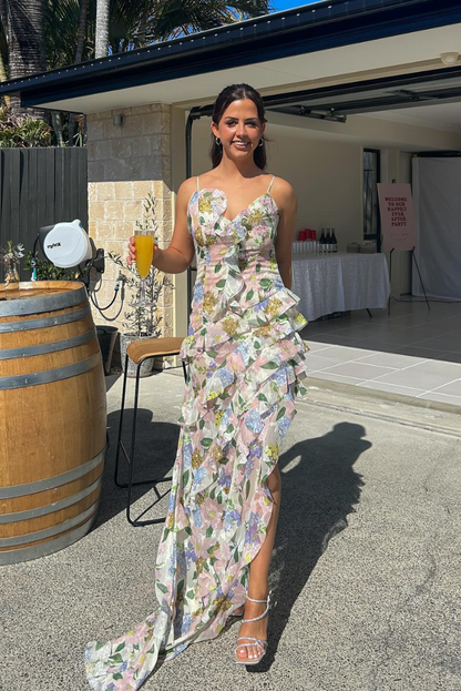 Fleur – Ruffled Floral Maxi Dress