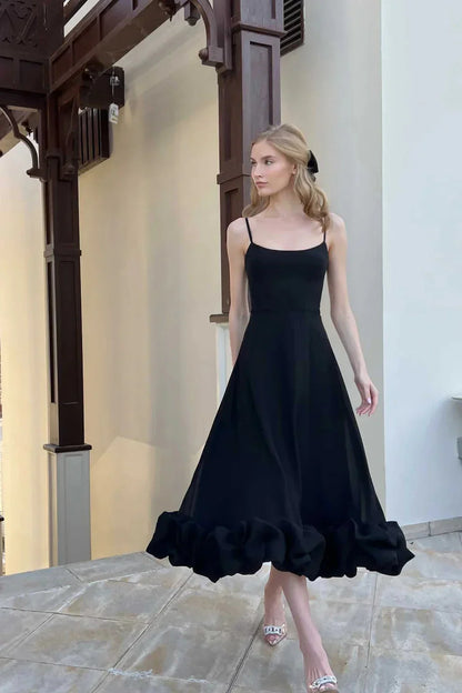 Tessa – Elegant Ruffled Midi Dress
