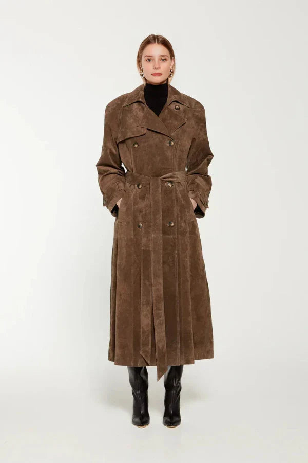 Selah – Elegant Leather Trenchcoat