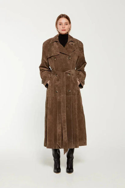Selah – Elegant Leather Trenchcoat