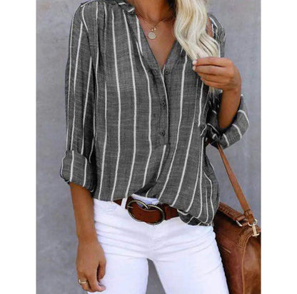 Eleanor – Striped Casual Blouse