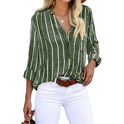 Eleanor – Striped Casual Blouse