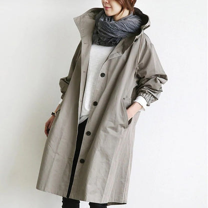 Giselle – Elegant High-neck Trench Coat