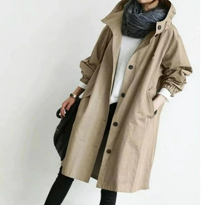 Giselle – Elegant High-neck Trench Coat