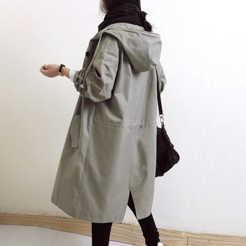 Giselle – Elegant High-neck Trench Coat