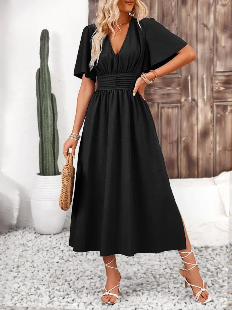 Zuri – Short Sleeve V-Neck Dress