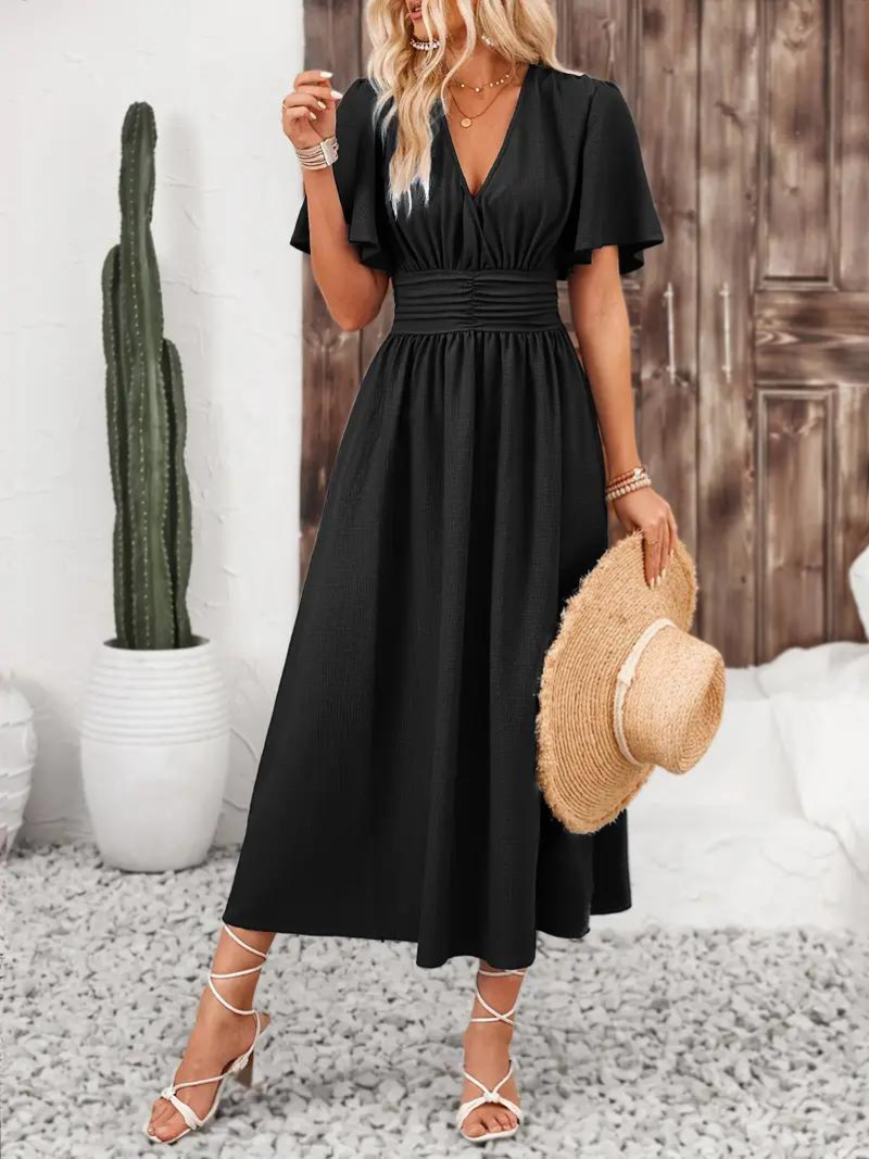 Zuri – Short Sleeve V-Neck Dress