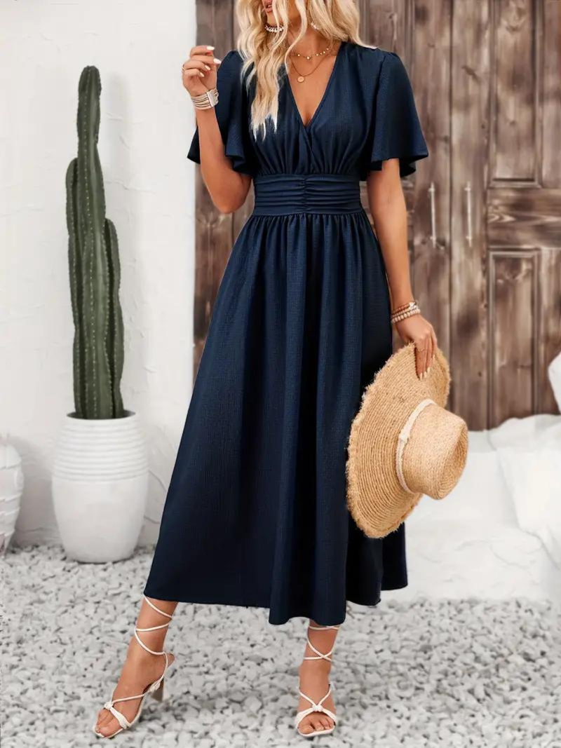 Zuri – Short Sleeve V-Neck Dress