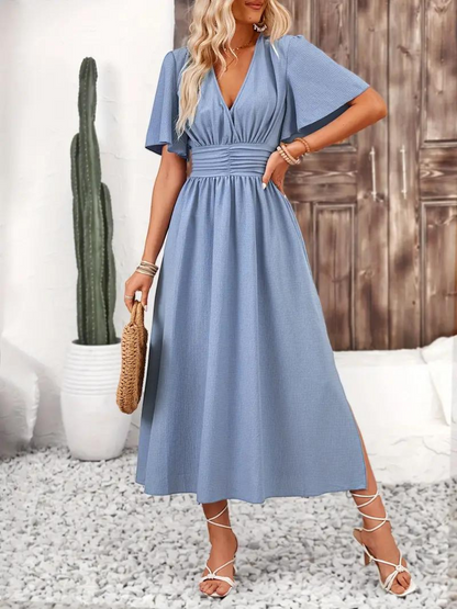 Zuri – Short Sleeve V-Neck Dress