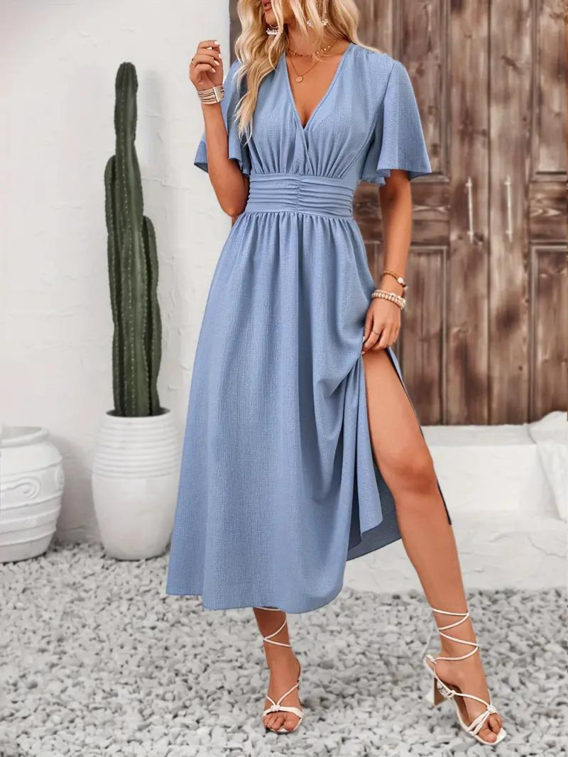 Zuri – Short Sleeve V-Neck Dress