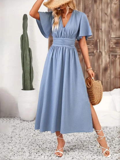 Zuri – Short Sleeve V-Neck Dress