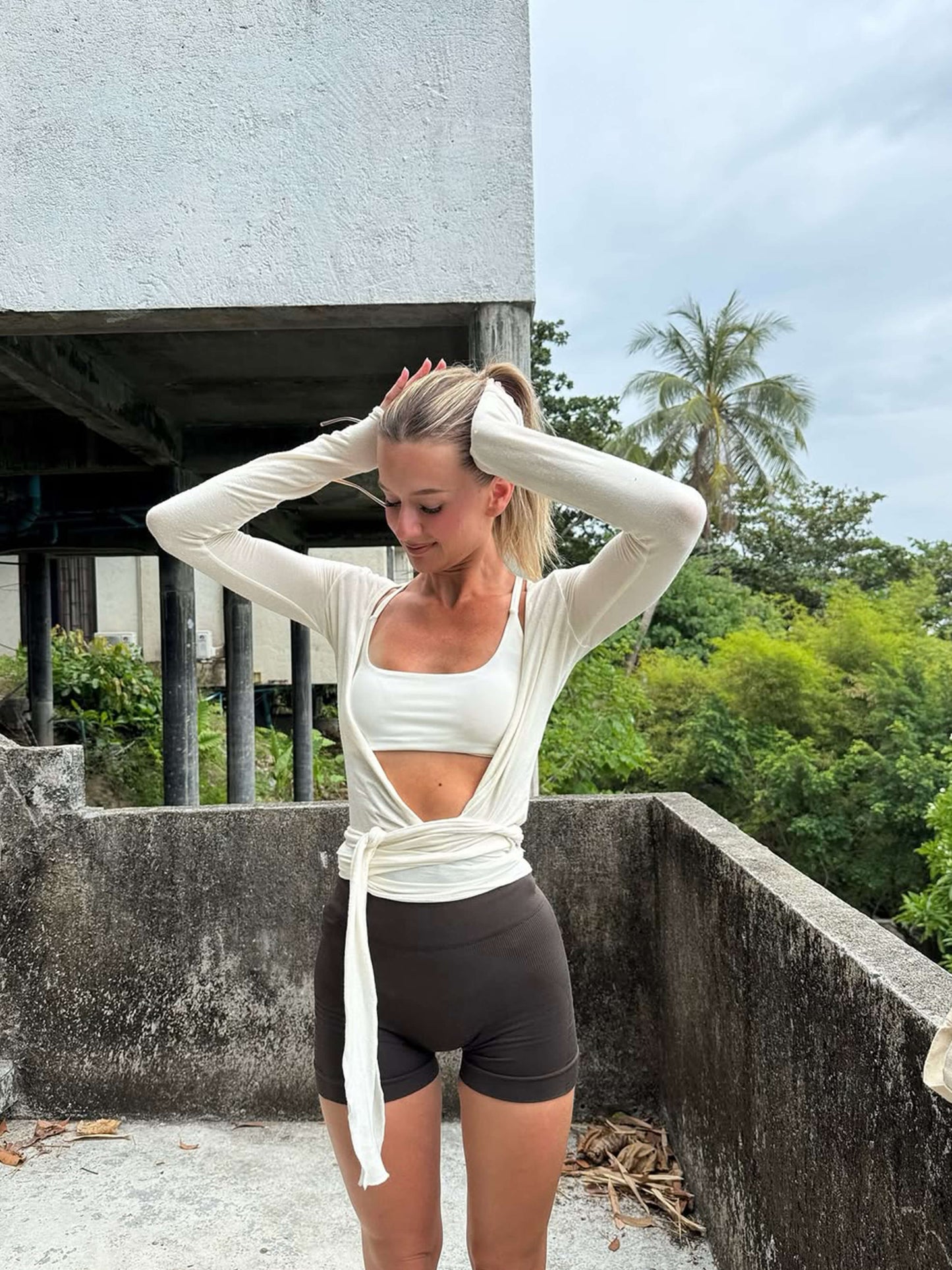 Lucy – Wrap Tie Long Sleeve Top