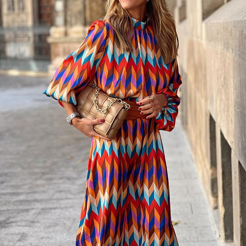 Rae – Multi-Colored Midi Dress