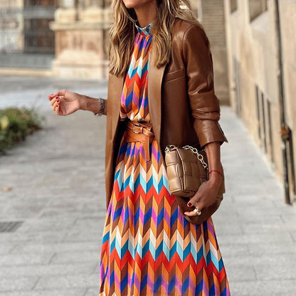 Rae – Multi-Colored Midi Dress