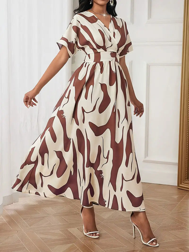 Sienna – Abstract Print Midi Dress