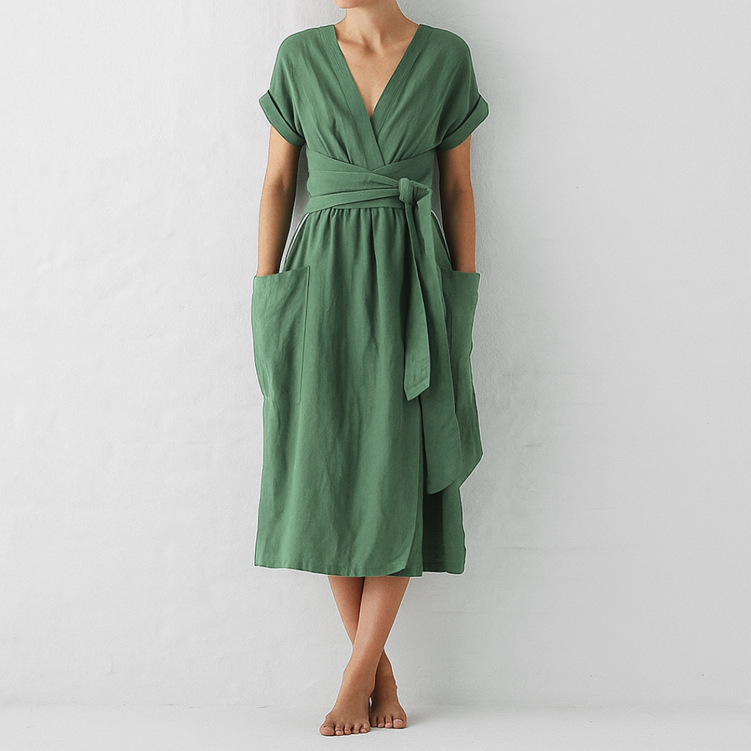 Arya – Classic Wrap Midi Dress