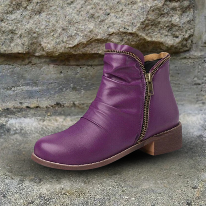Indie – Zipped Leather Ankle Boots