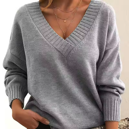 Marisa – V-Neck Knit Sweater