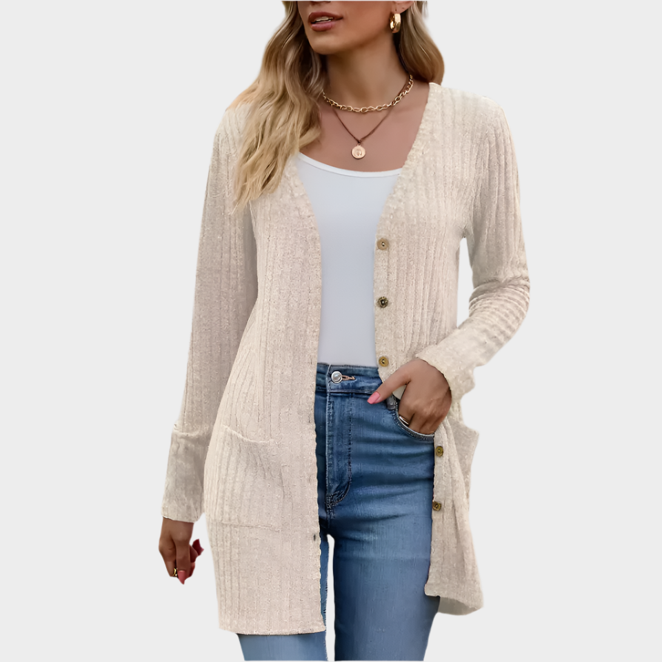 Elysia – Classy Button-Up Cardigan